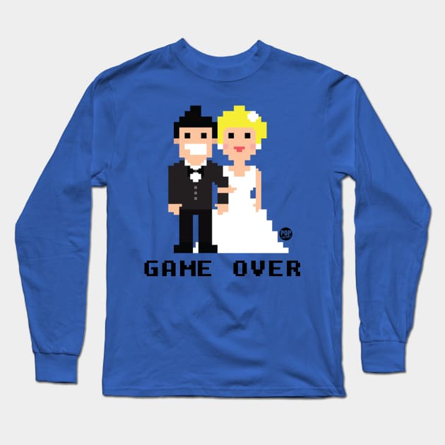 GAME OVER Long Sleeve T-Shirt by toddgoldmanart